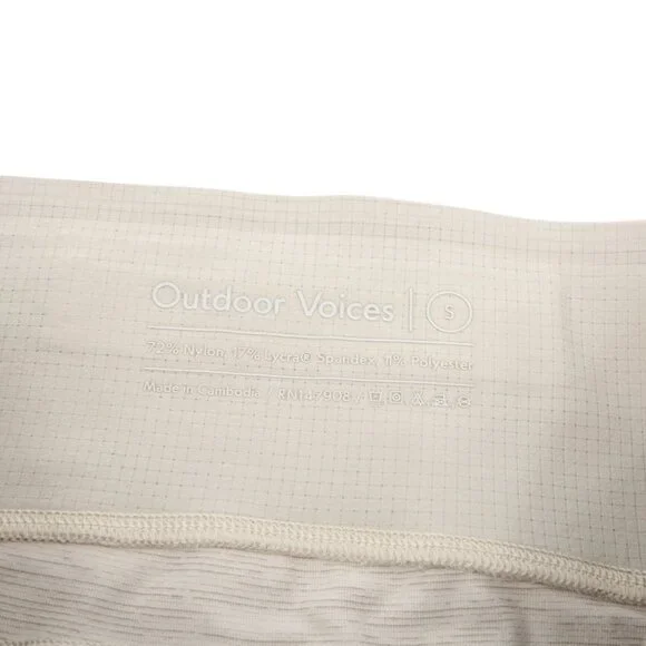 Outdoor Voices Tech Sweat Two Tone Coyote Atmosphere Crop Leggings Sand Beige S - Picture 5 of 6